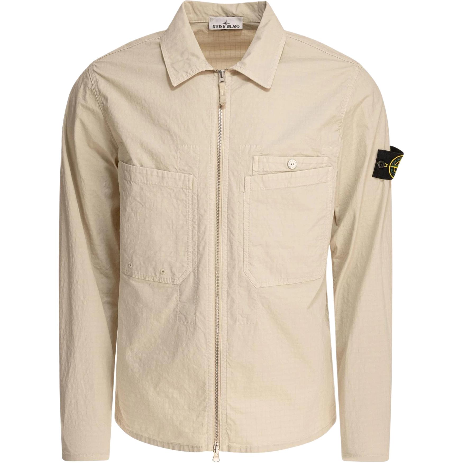 

STONE ISLAND Длинный застегивающийся на молнию жакет, Khaki