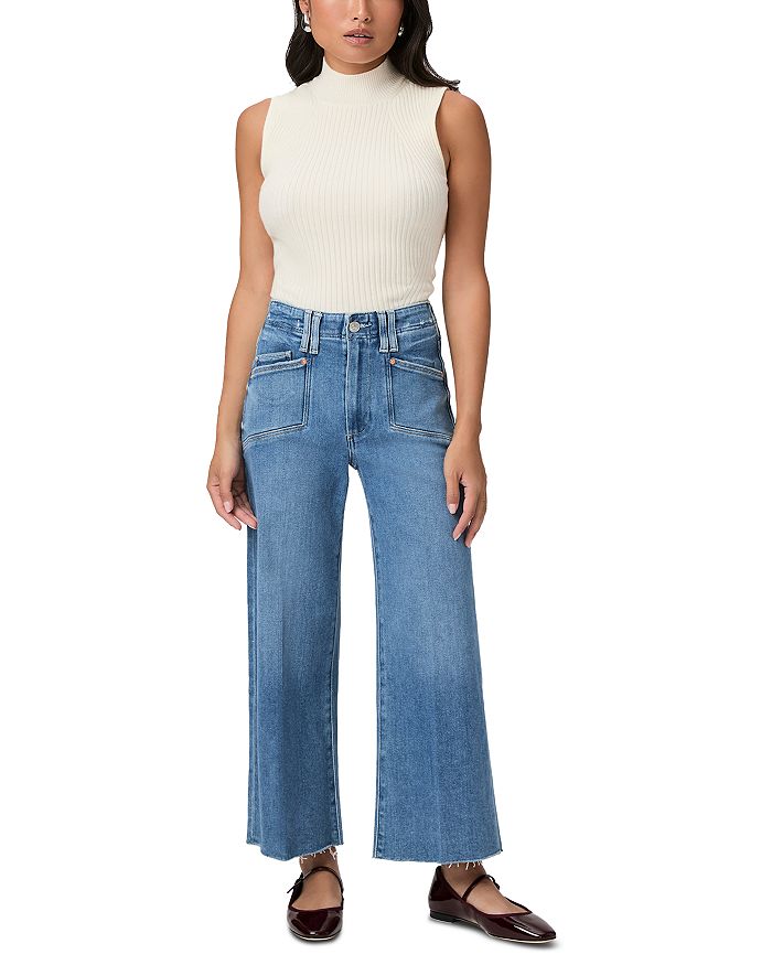 

Джинсы Petites Anessa High Rise Wide Leg в цвете Sunnie Distressed PAIGE, синий