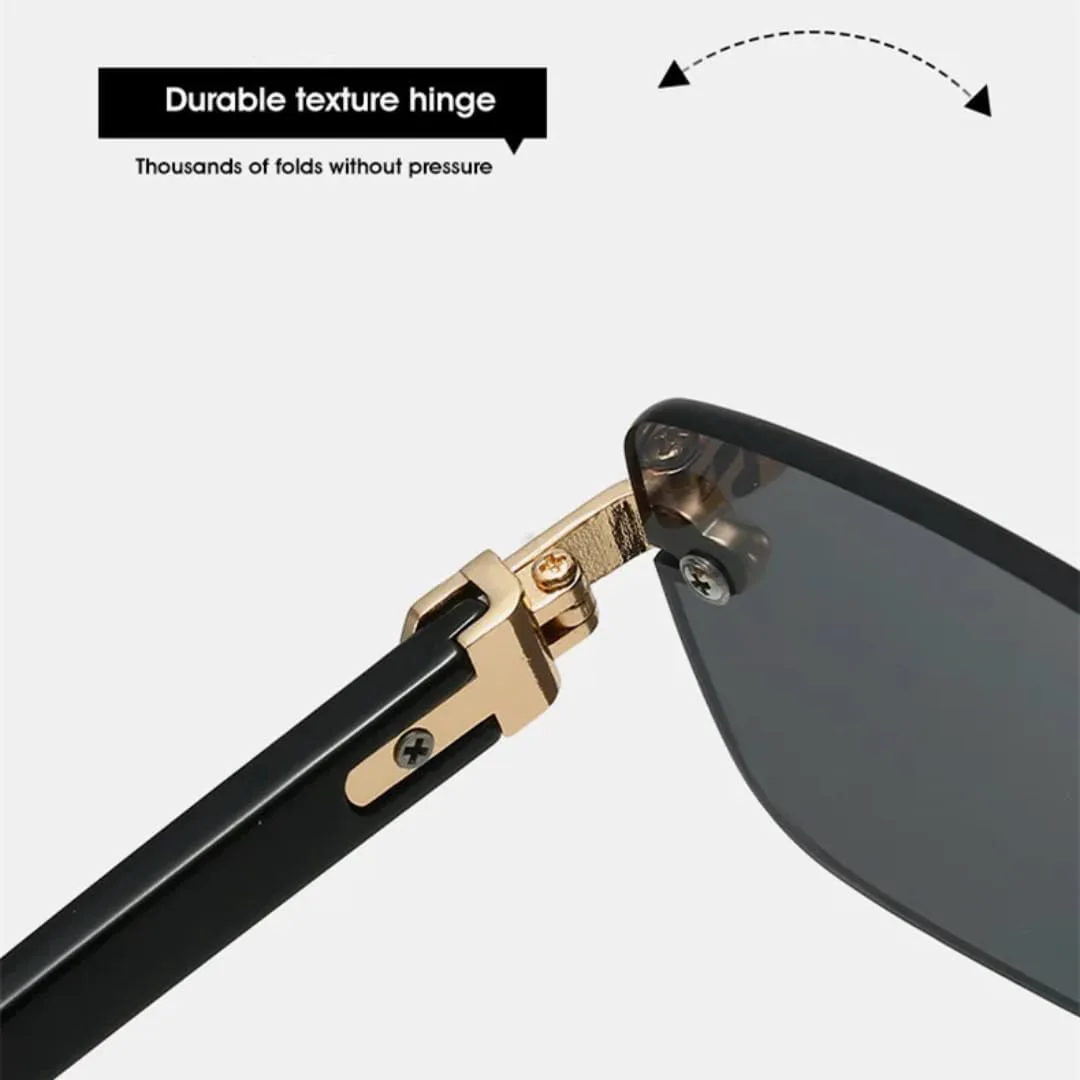 

Солнцезащитные очки без оправы для женщин и мужчин, винтажный панк, с леопардовым принтом, роскошные, с отделкой под дерево (темно-зеленые) TVTBBVV, Dark Green