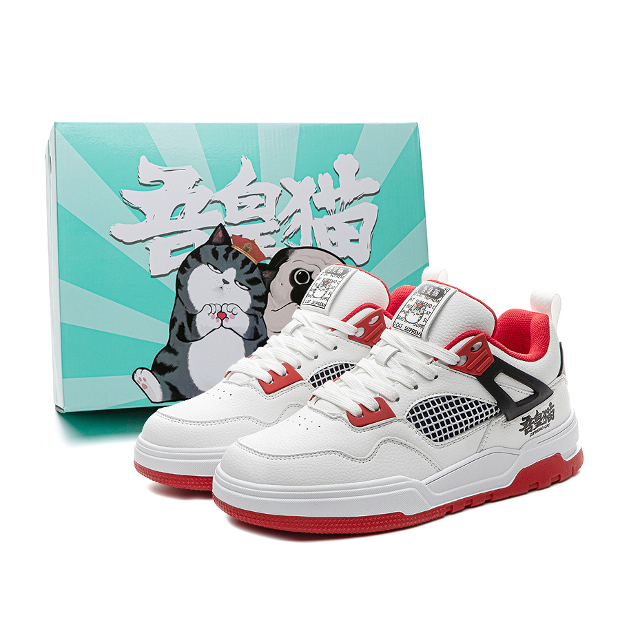 

Supremo Cat Низкие скейтерские кроссовки унисекс бело-красные, цвет White/Red