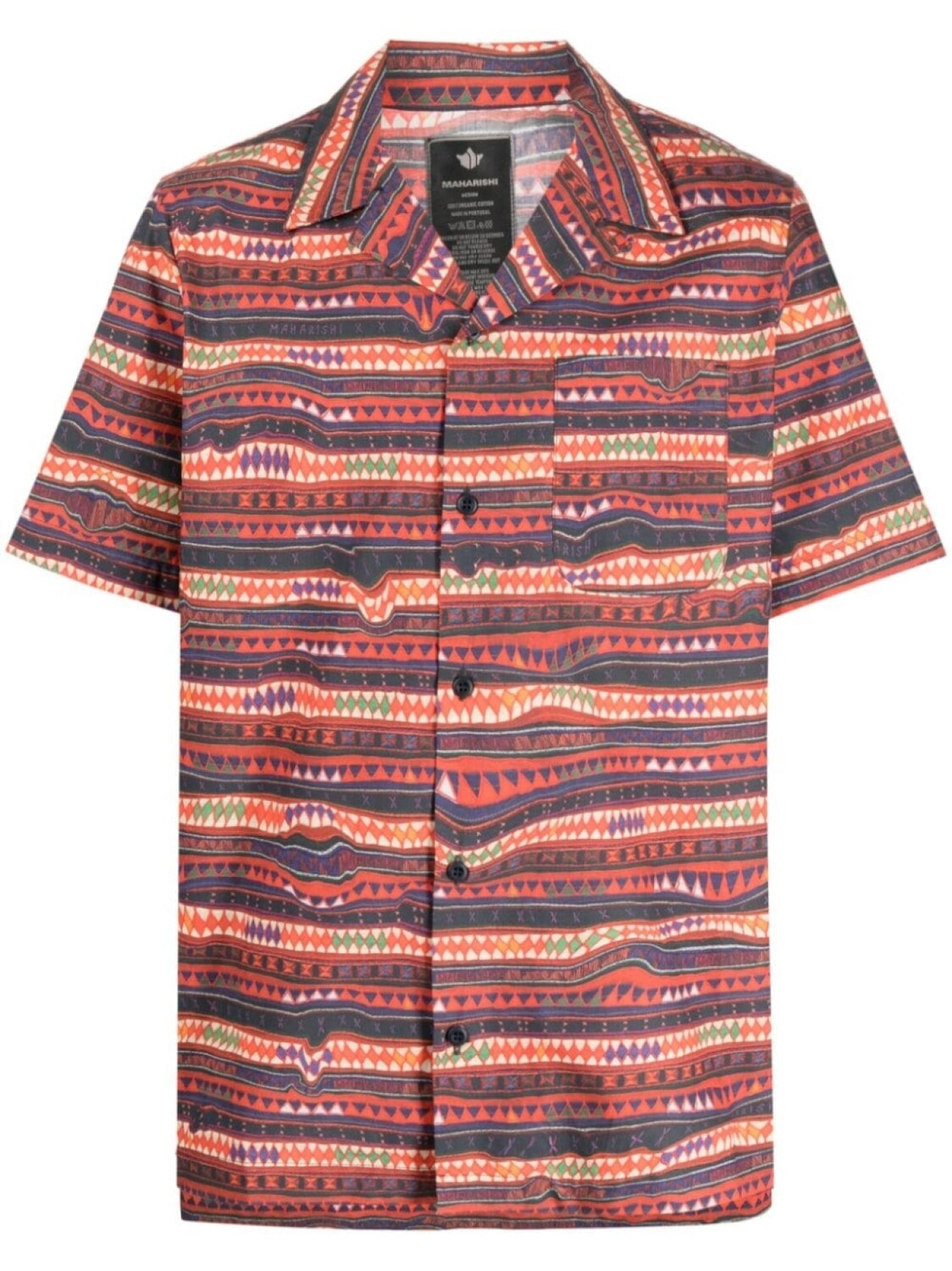 

Maharishi рубашка из органического хлопка с короткими рукавами, красный