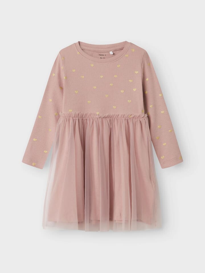 

Платье name it Regular Fit Tüll Detail Langarm knielang, цвет lavendel