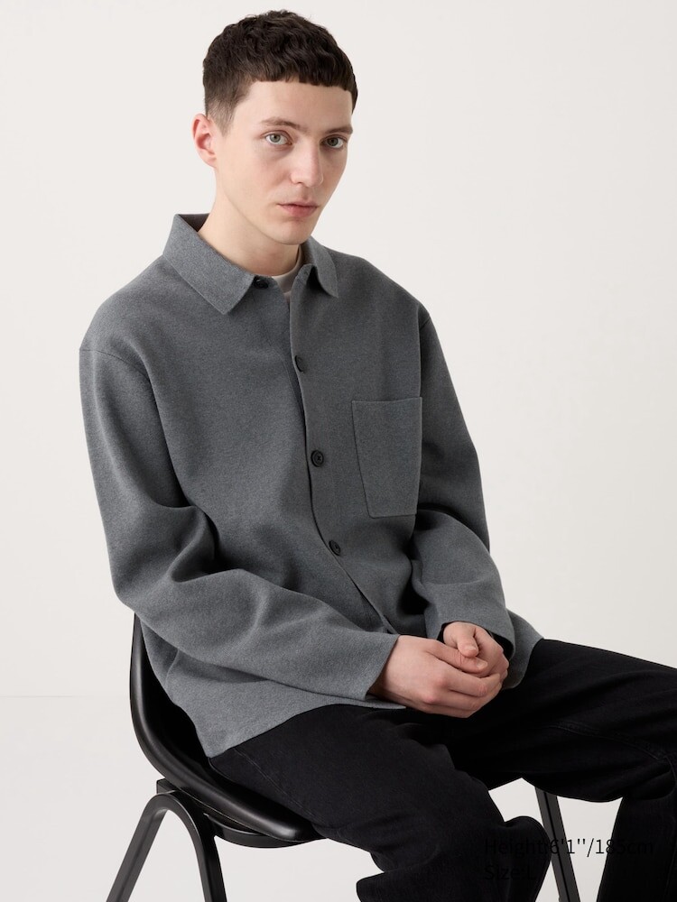 

Кардиган в рубчик milano Uniqlo, цвет 07 серый
