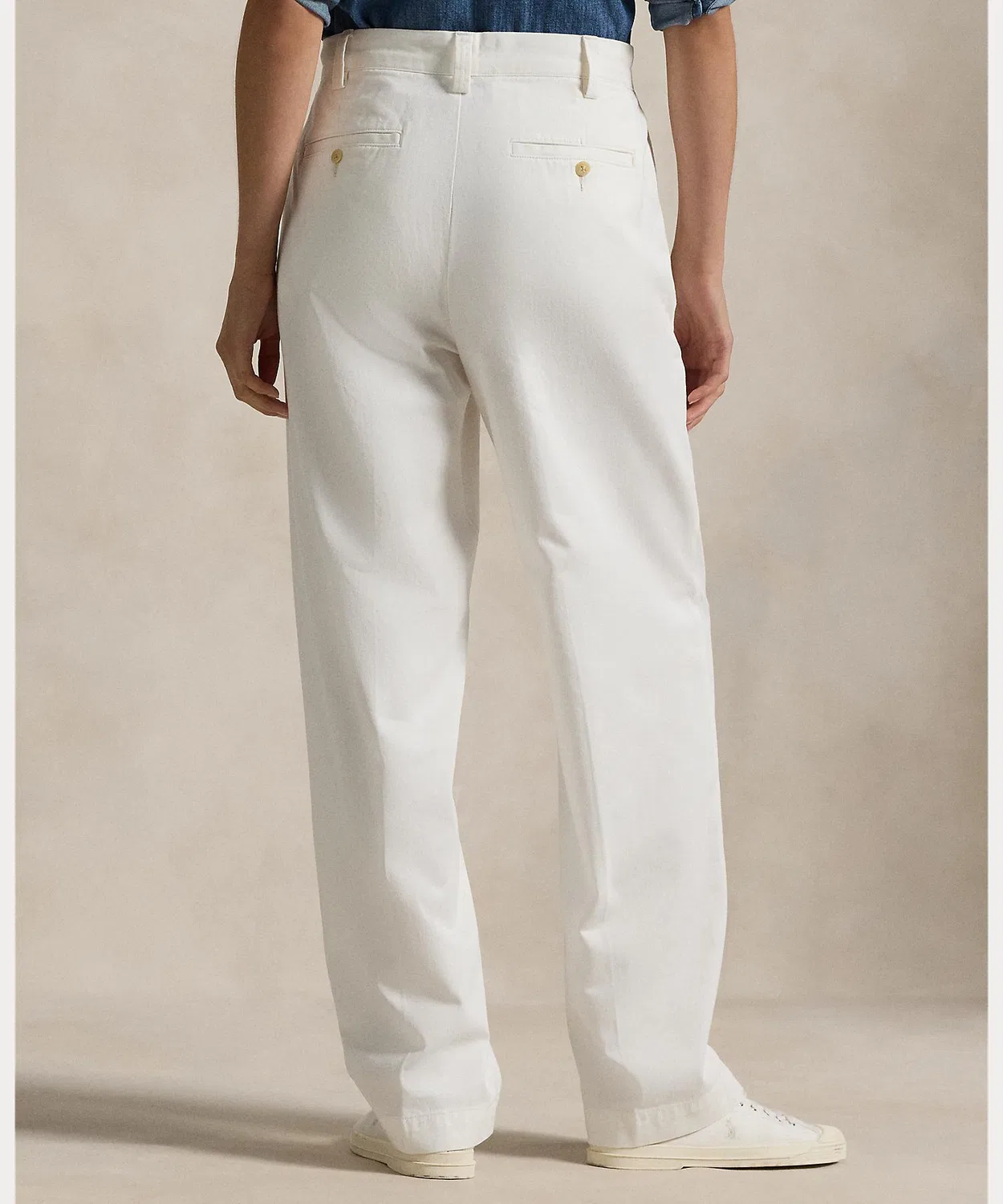 Брюки чинос прямые хлопковые Polo Ralph Lauren белые — фото 4