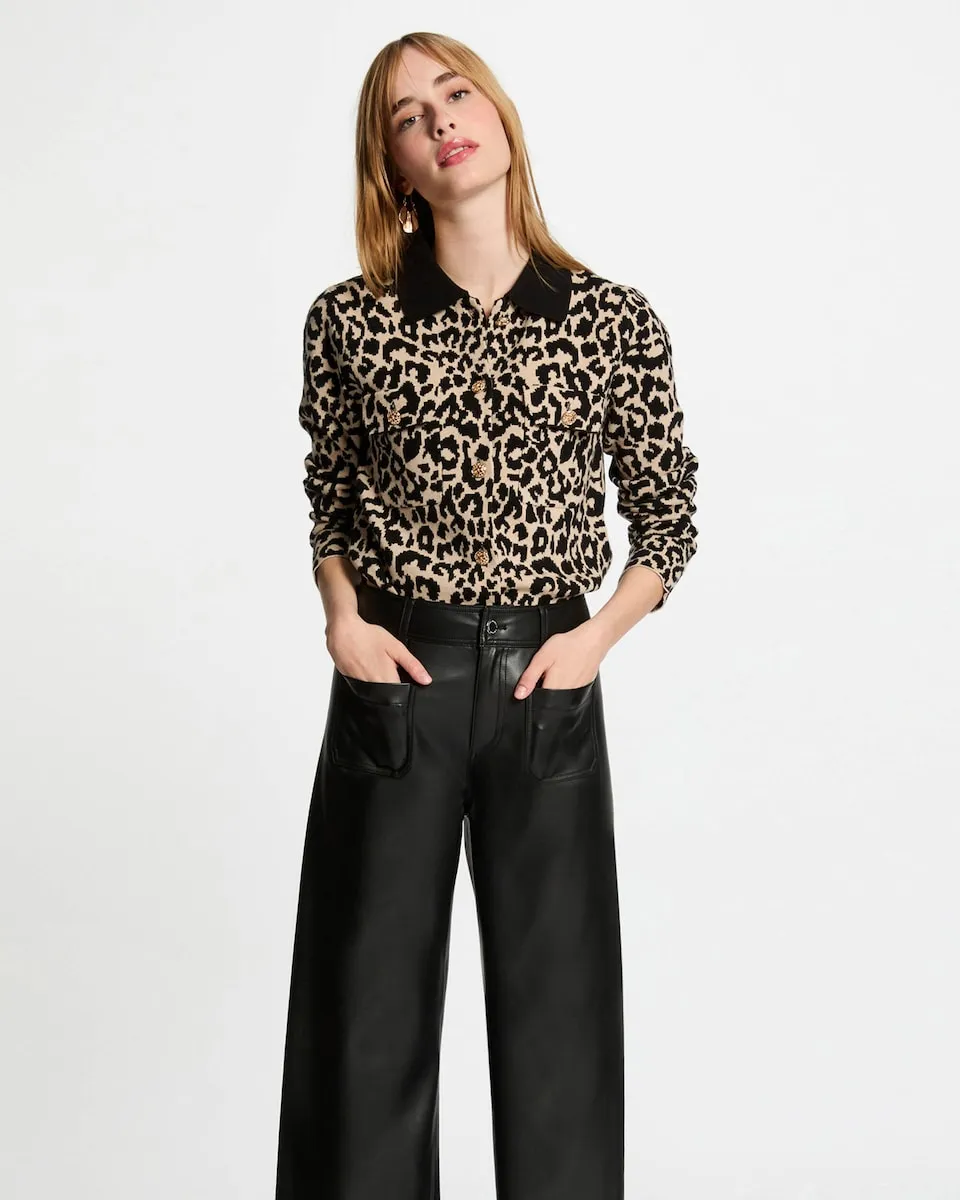 

Женский кардиган с длинным рукавом и принтом Morgan, бежевый/коричневый