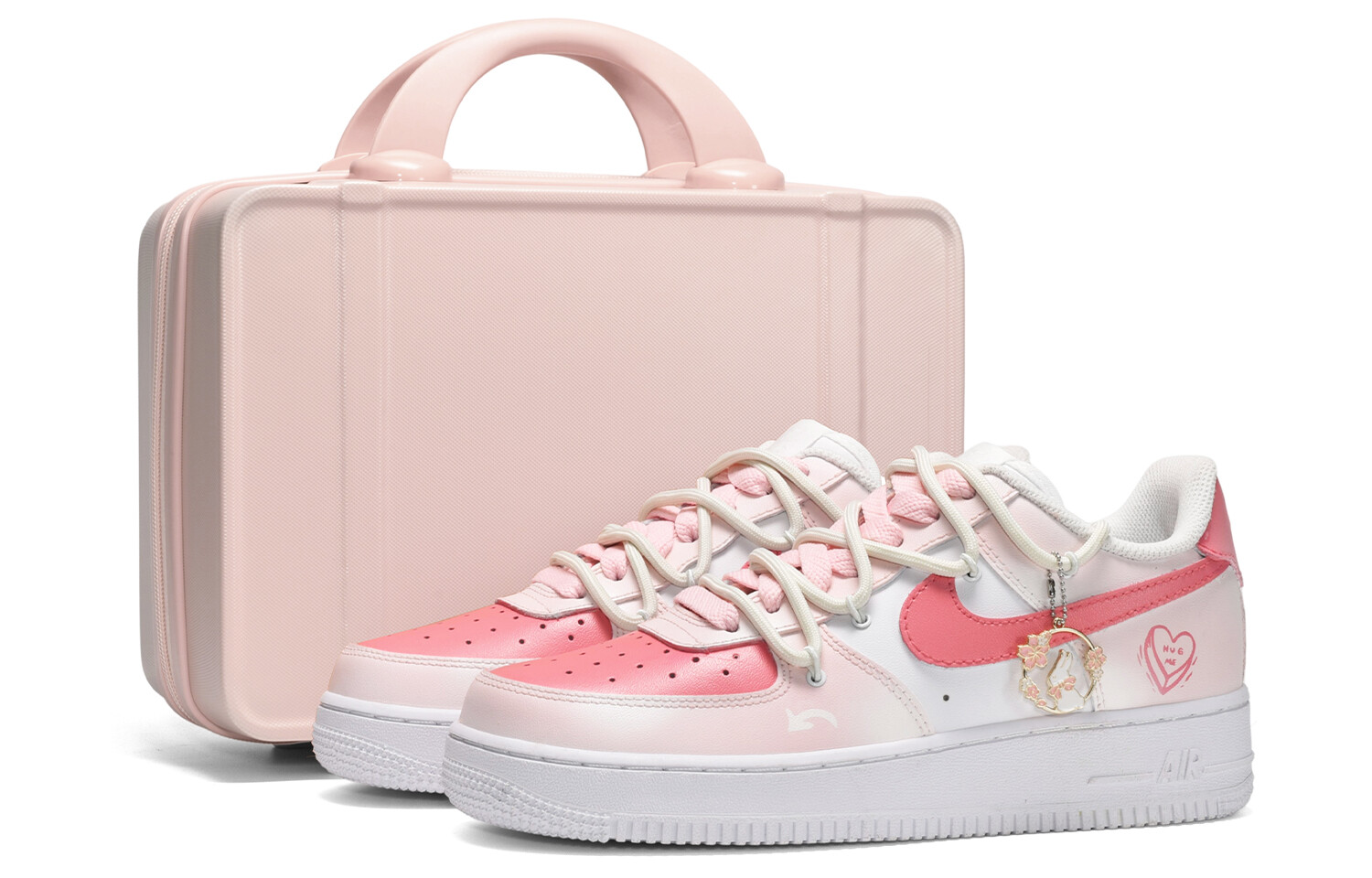 

Кроссовки для скейтбординга Air Force 1 женские, низкие, белые/пудровые Nike, Белый, Кроссовки для скейтбординга Air Force 1 женские, низкие, белые/пудровые Nike