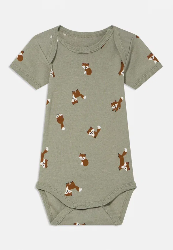 Боди Name It Nbmbody fox 3 pack, оливковый — фото 3