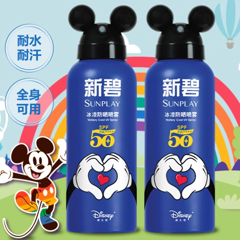 Mentholatum Disney Limited Edition новый зеленый охлаждающий спрей солнцезащитный крем защита от ультрафиолета освежающий SPF50+ 150мл — фото 2