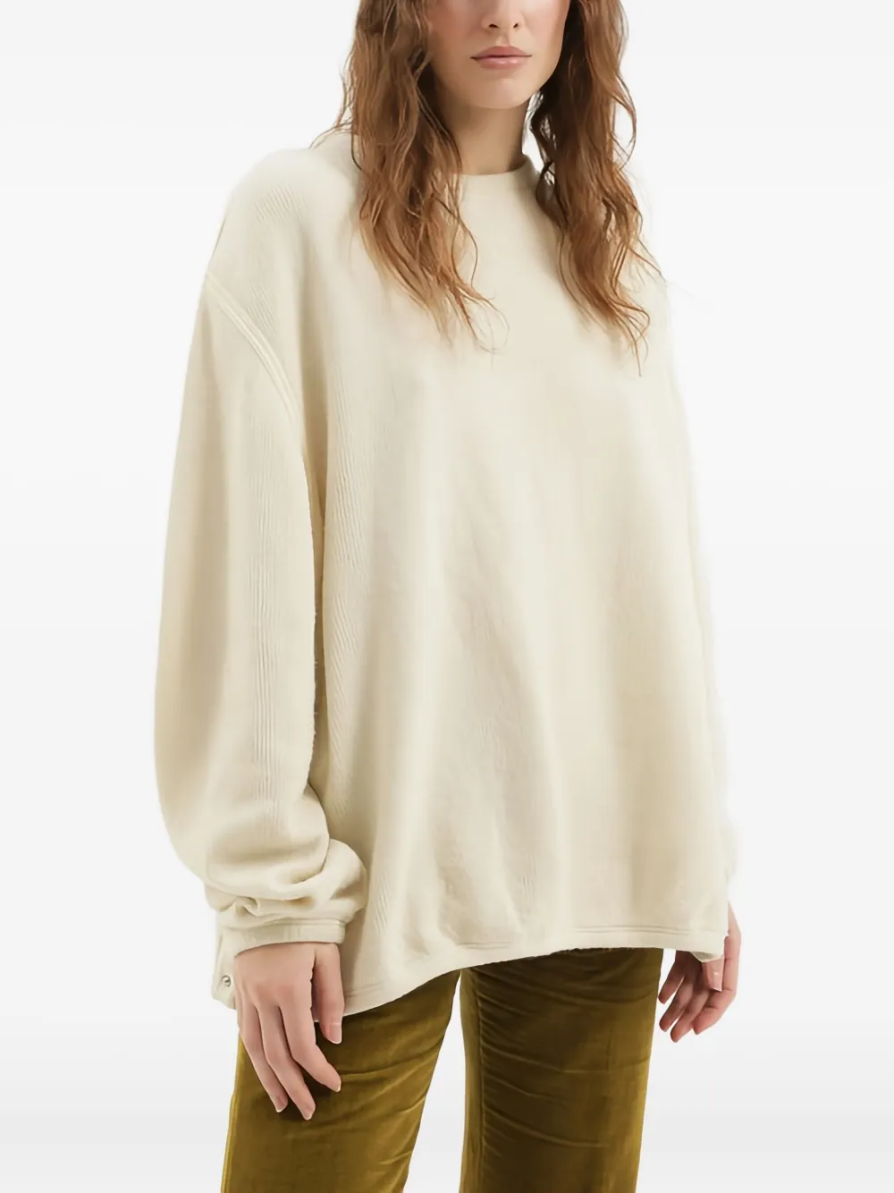 

Свитшот с круглым вырезом и кнопками 1989 Studio, бежевый