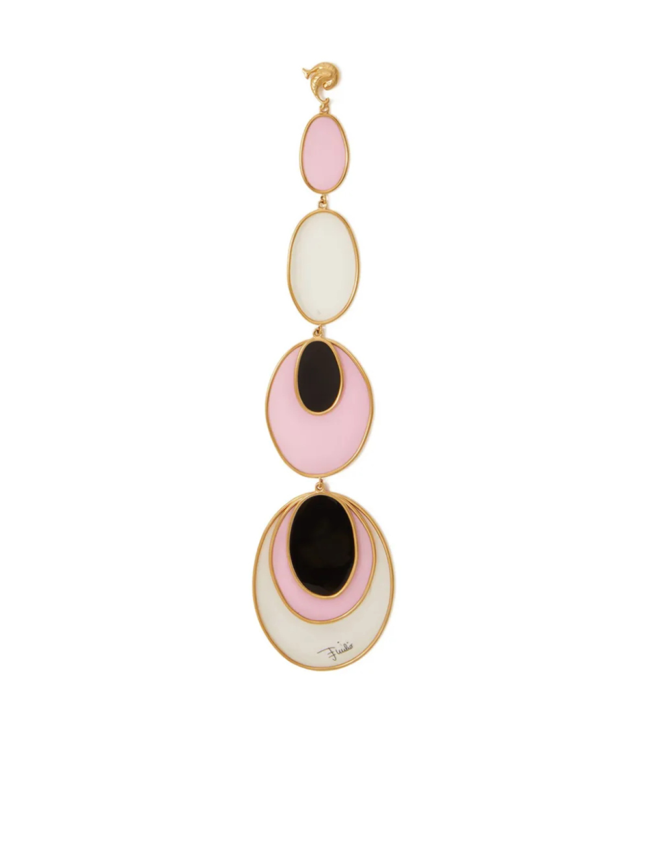 

Серьга овальной формы PUCCI Bersaglio, розовый