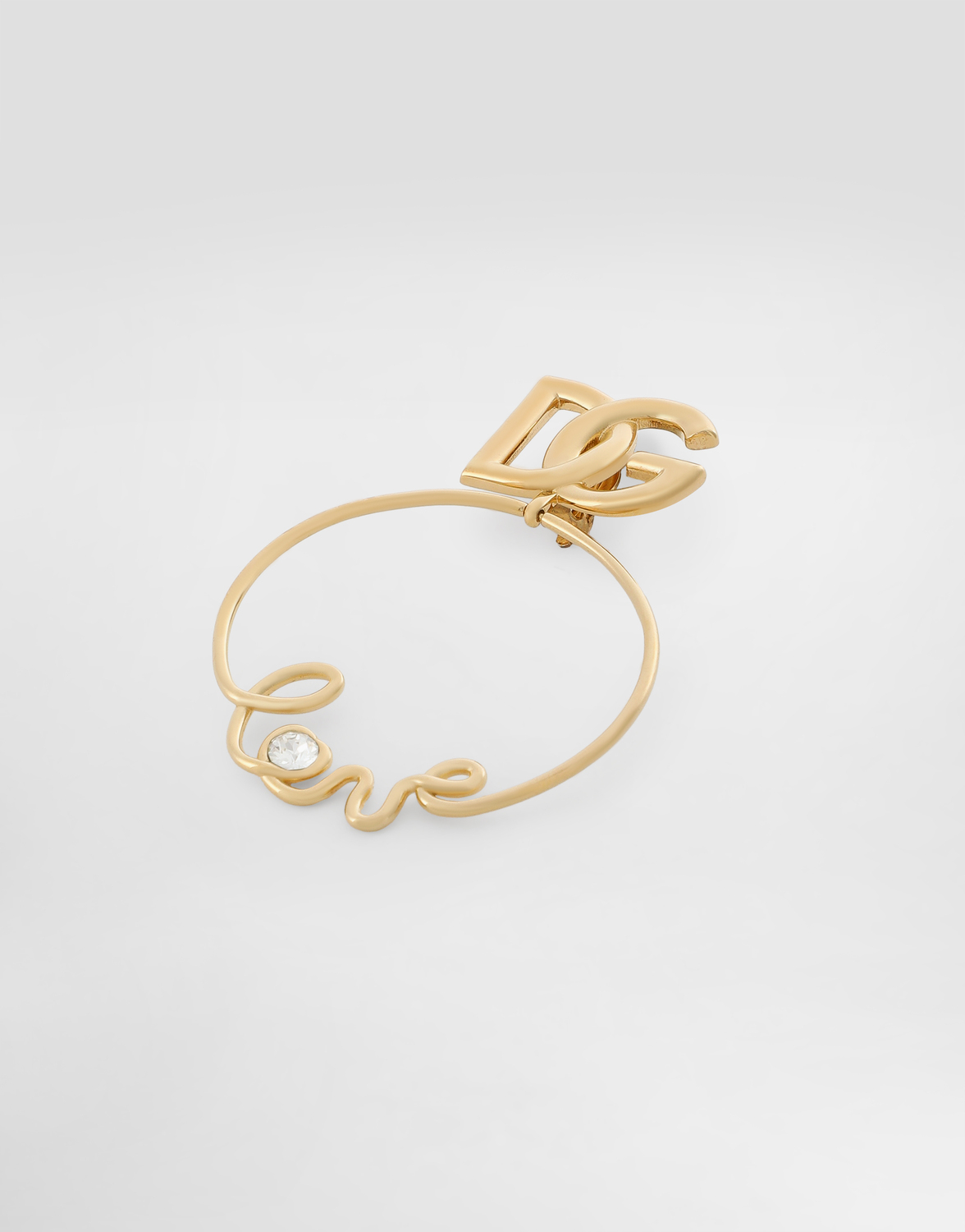Клипсы «love» с логотипом DG DOLCE & GABBANA, золотой — фото 4