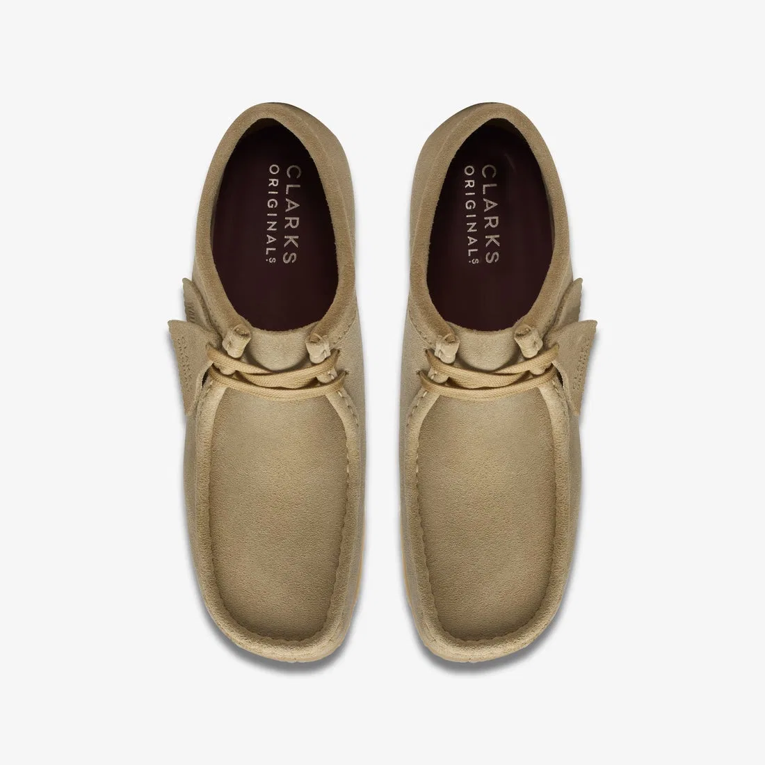 Унисекс обувь Wallabee из замши Clarks бежевые