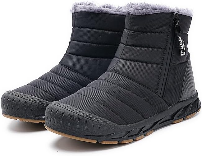 

Потрясающие зимние ботинки Stunner Snow Boots, теплые ботильоны на меховой подкладке, водонепроницаемые, удобные, для прогулок на свежем воздухе, зимняя обувь без шнурков Soft Time Toy, черный