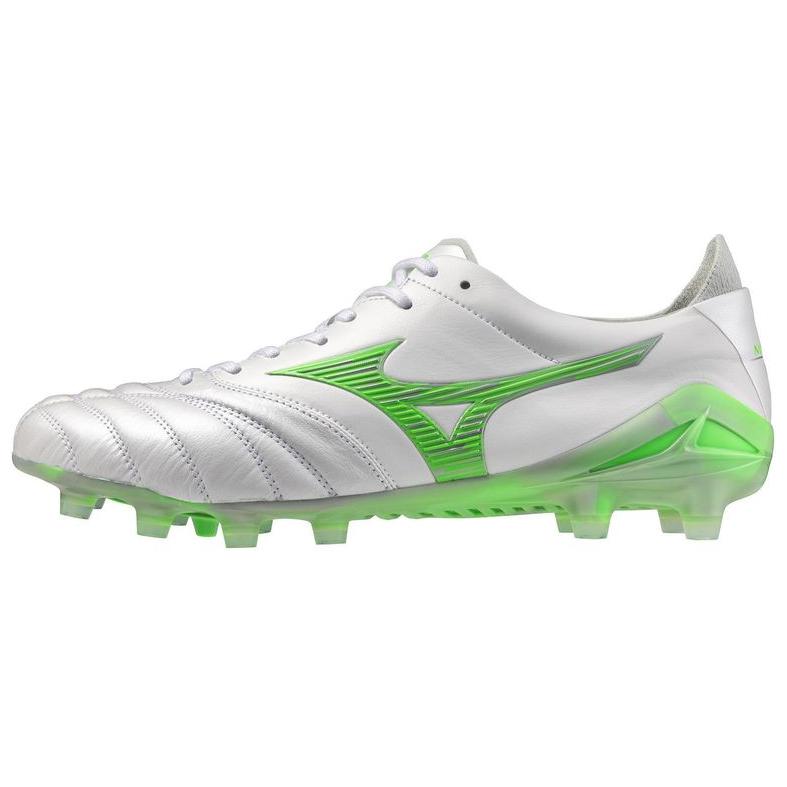 Mizuno Футбольные бутсы Morelia Neo 4 с защитой от скольжения, износостойкие, унисекс, белые, зеленые