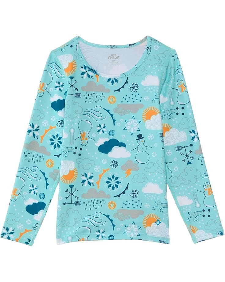 

Футболка Hot Chillys Kids Originals Print Crew Neck, цвет Science Of Weather