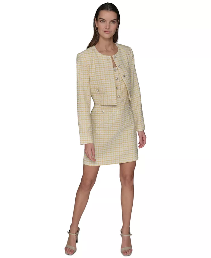 

Женская элегантная жакет из букле KARL LAGERFELD PARIS, желтый