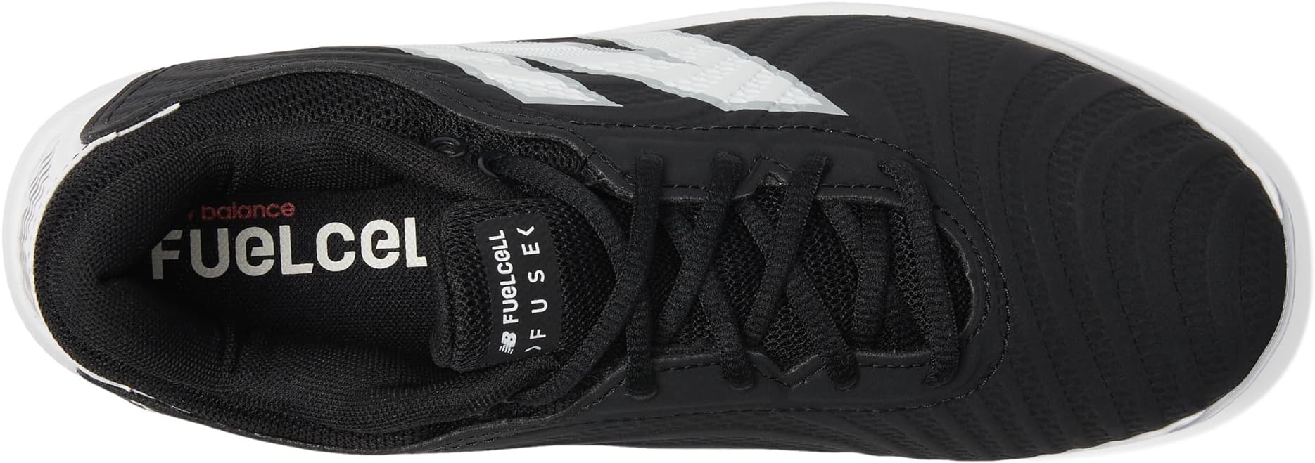 Кроссовки New Balance FuelCell FUSE v4 Molded Softball Cleats, Black/Optic White — фото 2