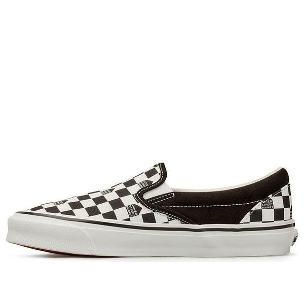 

Кроссовки dover street market x og classic slip-on lx 'black white checkerboard' Vans, черный