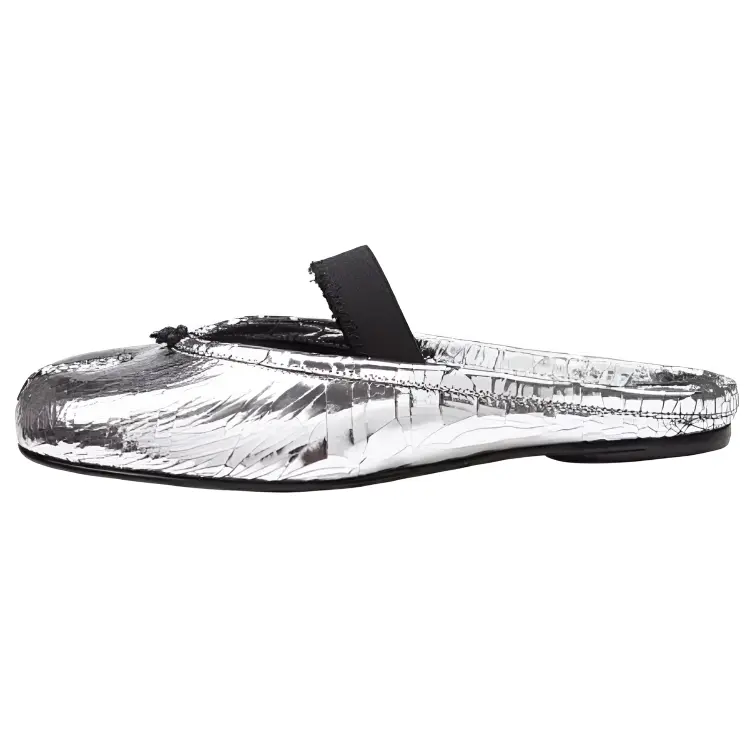 Maison Margiela Женские тапочки Silver без специальных функций с закрытым носком
