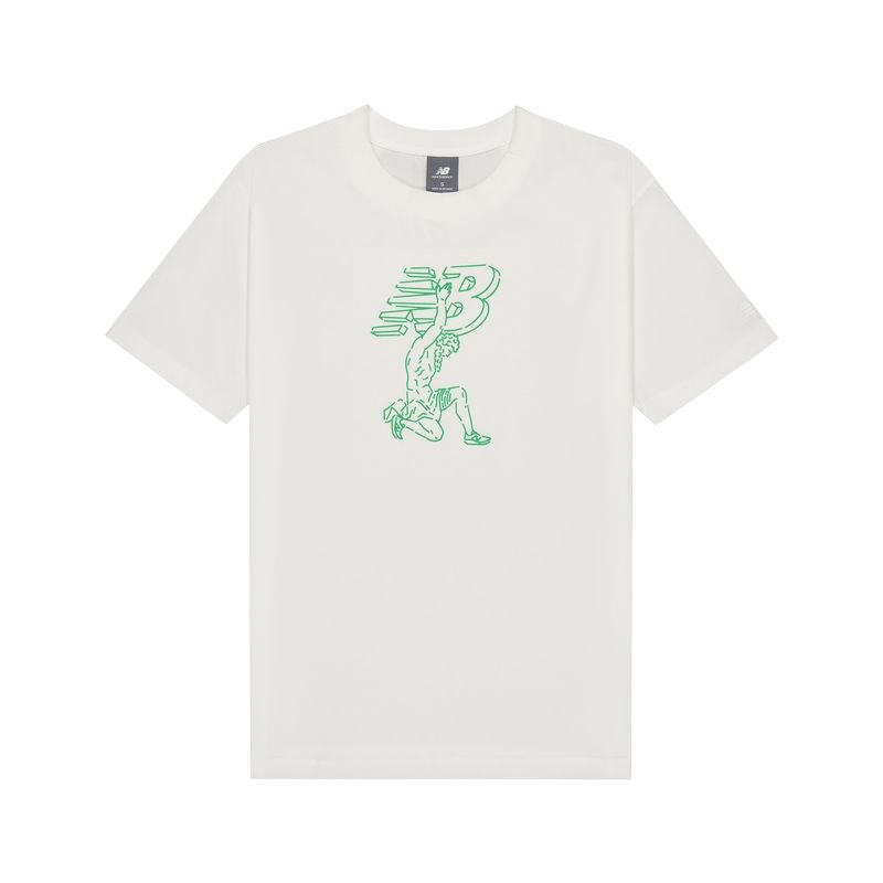 

Хлопковая футболка New Balance, белый