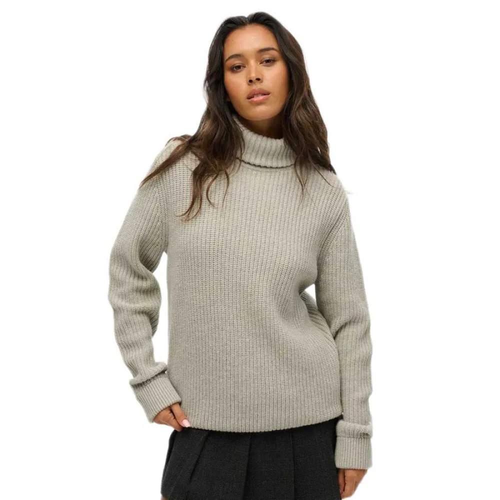 

Свитер Superdry Merchant Textured high neck, серый