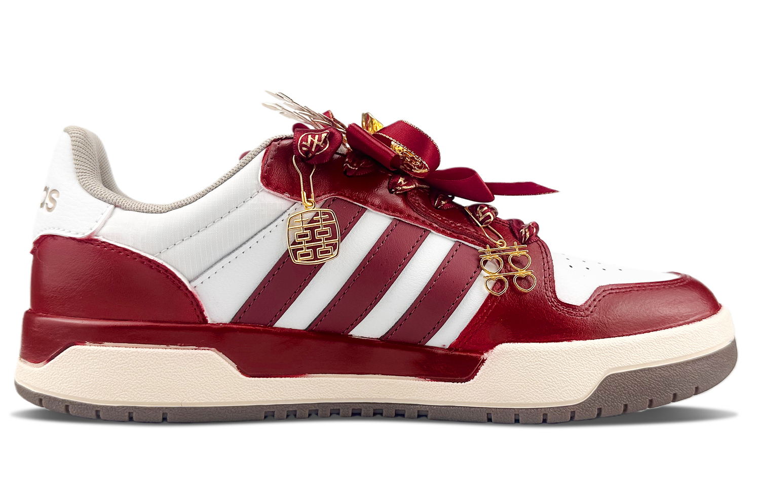 Adidas Neo Кроссовки для скейтбординга Enrap Cushioning, износостойкие, низкие, унисекс, красные — фото 4