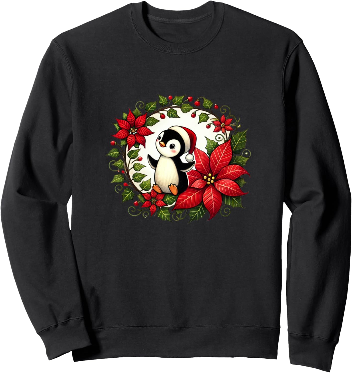 

Рождественская толстовка с изображением пингвина Retro Penguin Lovers Snugg, черный