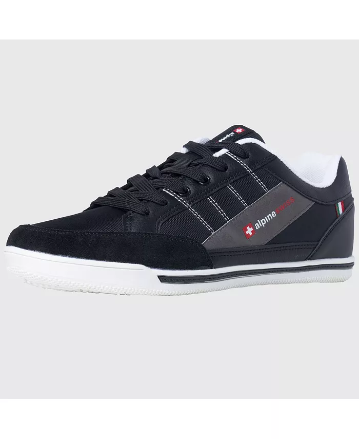 

Мужские кроссовки Stefan Retro стильные низкие с замшевыми вставками идеальные для повседневной носки модные кроссовки теннисные туфли Alpine Swiss, черный