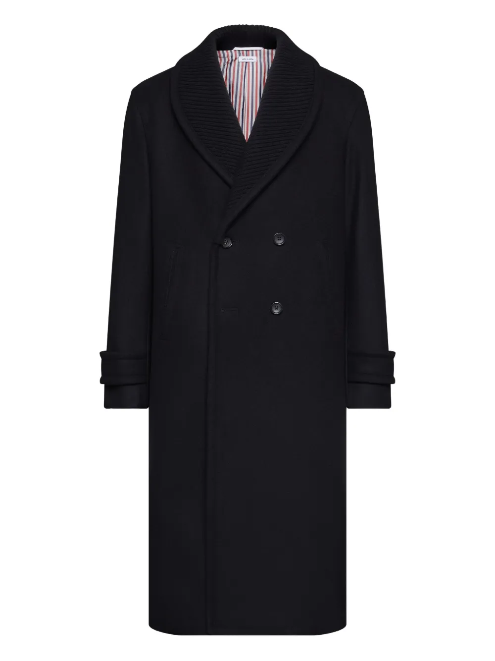 

Пальто с воротником-шалькой THOM BROWNE, черный