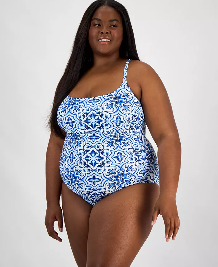 

Купальник цельный Plus Size Alboran Sea La Blanca, синий