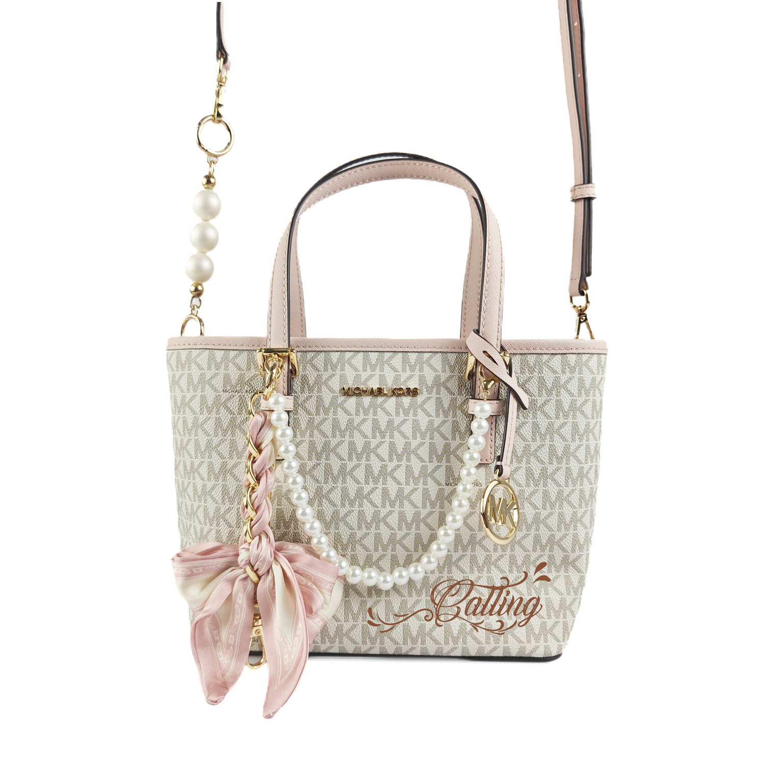 

MICHAEL KORS Сумка Jet Set Leather, шоппер, мини-клатч Vanilla White