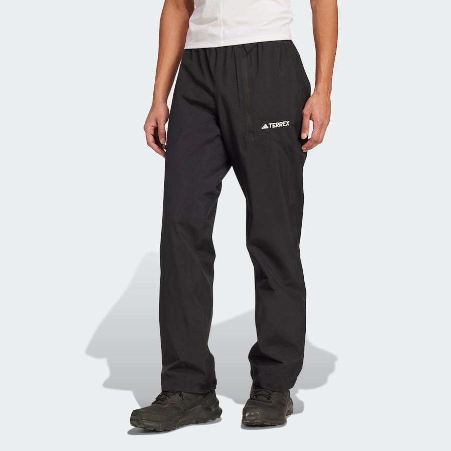 Свободные брюки для активного отдыха ADIDAS TERREX Multi Climaproof Two-Layer Rain Pants, черный — фото 2
