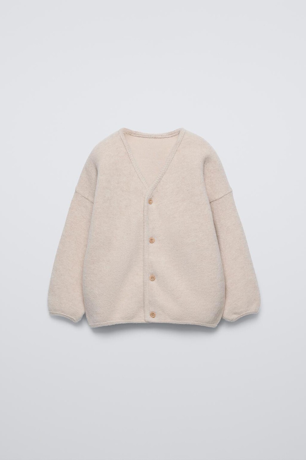 

Кардиган из смешанной шерсти ZARA, экрю/бежевый