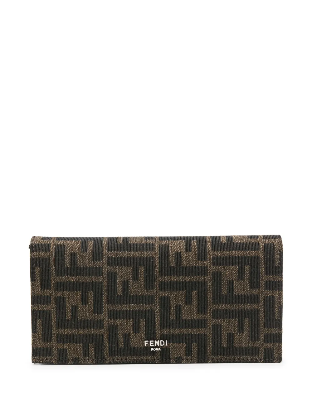 

Бумажник с жаккардовым логотипом FF FENDI, коричневый
