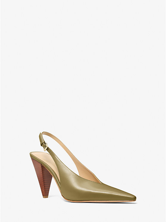 Туфли Electra slingback из кожи Michael Kors, зеленый