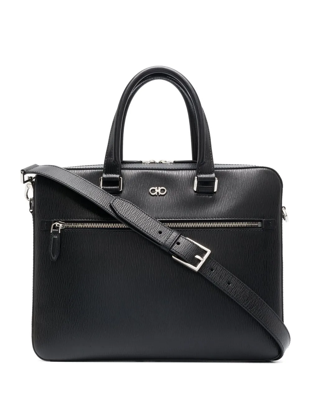 

Портфель с декором Gancini Ferragamo, черный