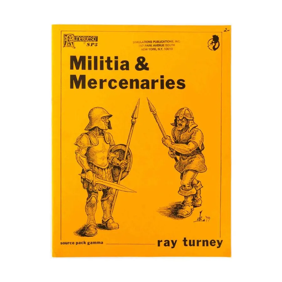 

Militia & Mercenaries (SPI Master Library Copy), RuneQuest (Chaosium), мягкая обложка