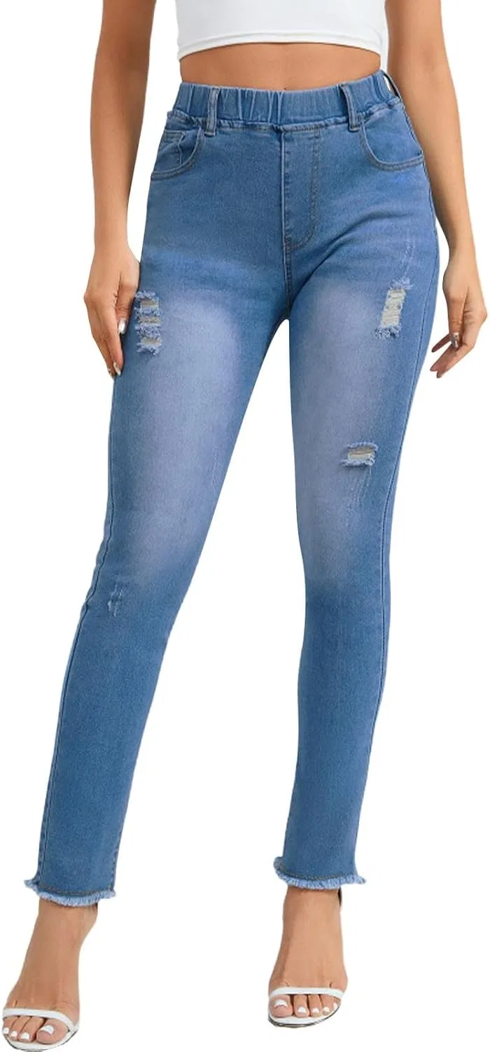 Джинсы boyfriend, потертые, 9-blue
