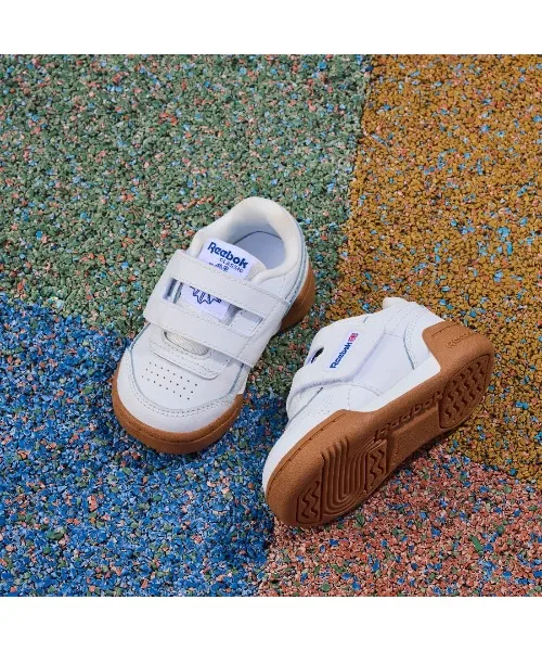 Детские кроссовки Reebok Workout Plus белые — фото 3