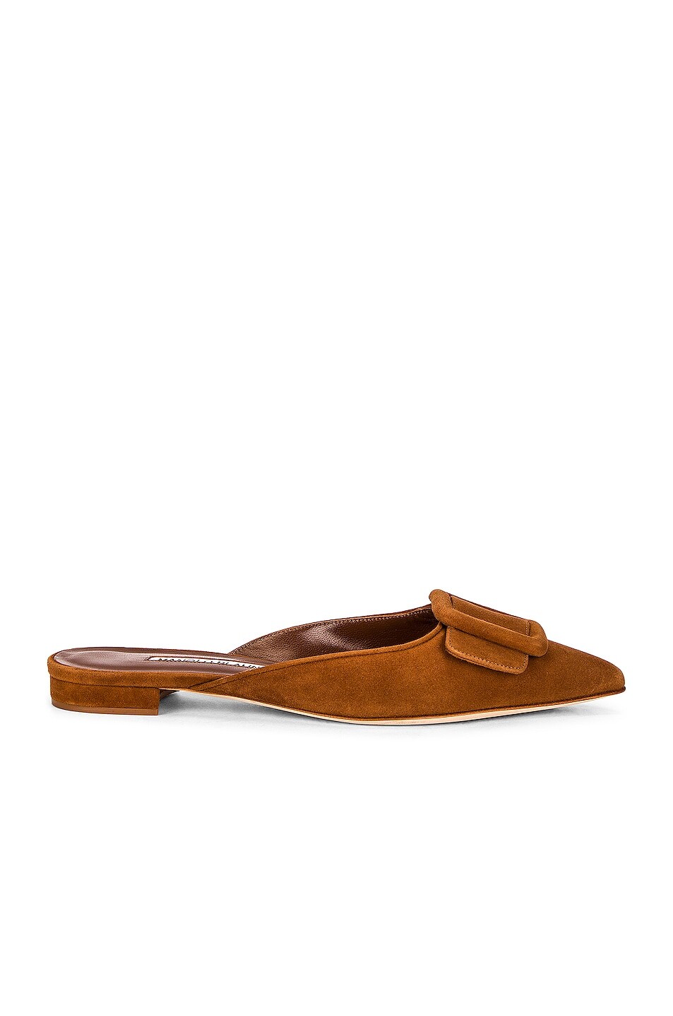 Мюли Manolo Blahnik Maysale 10 Suede, цвет Medium Brown