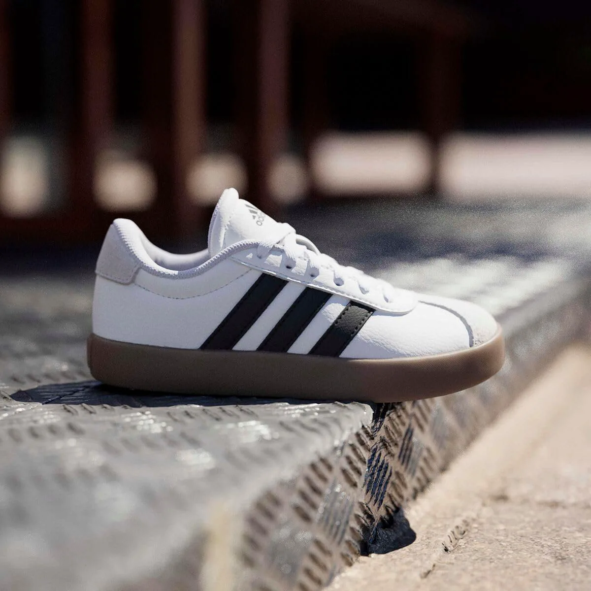 Детские кроссовки Adidas Vl Court 3.0, белый/черный/серый — фото 4
