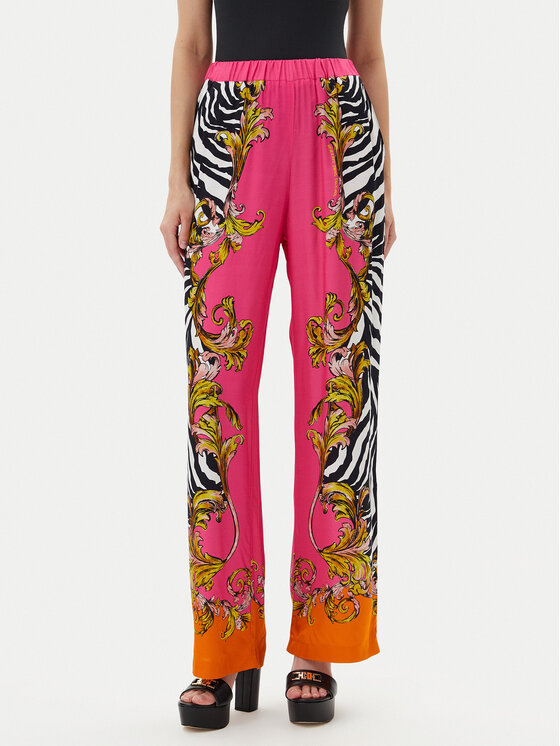 

Брюки из ткани straight fit 78HAA1P2 Versace Jeans Couture, розовый