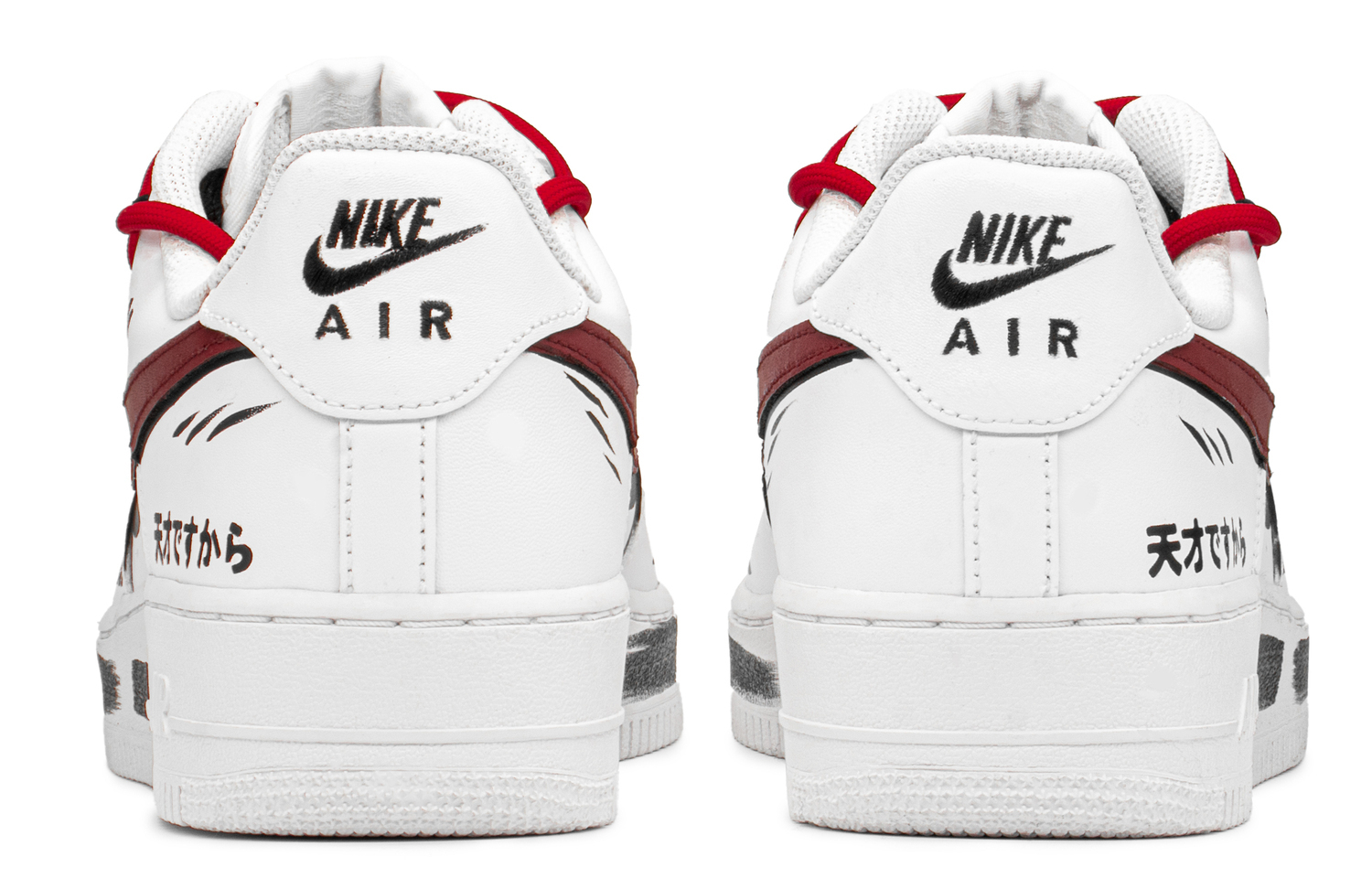 Кроссовки Nike Air Force 1 для скейтбординга мужские белые черные красные — фото 4