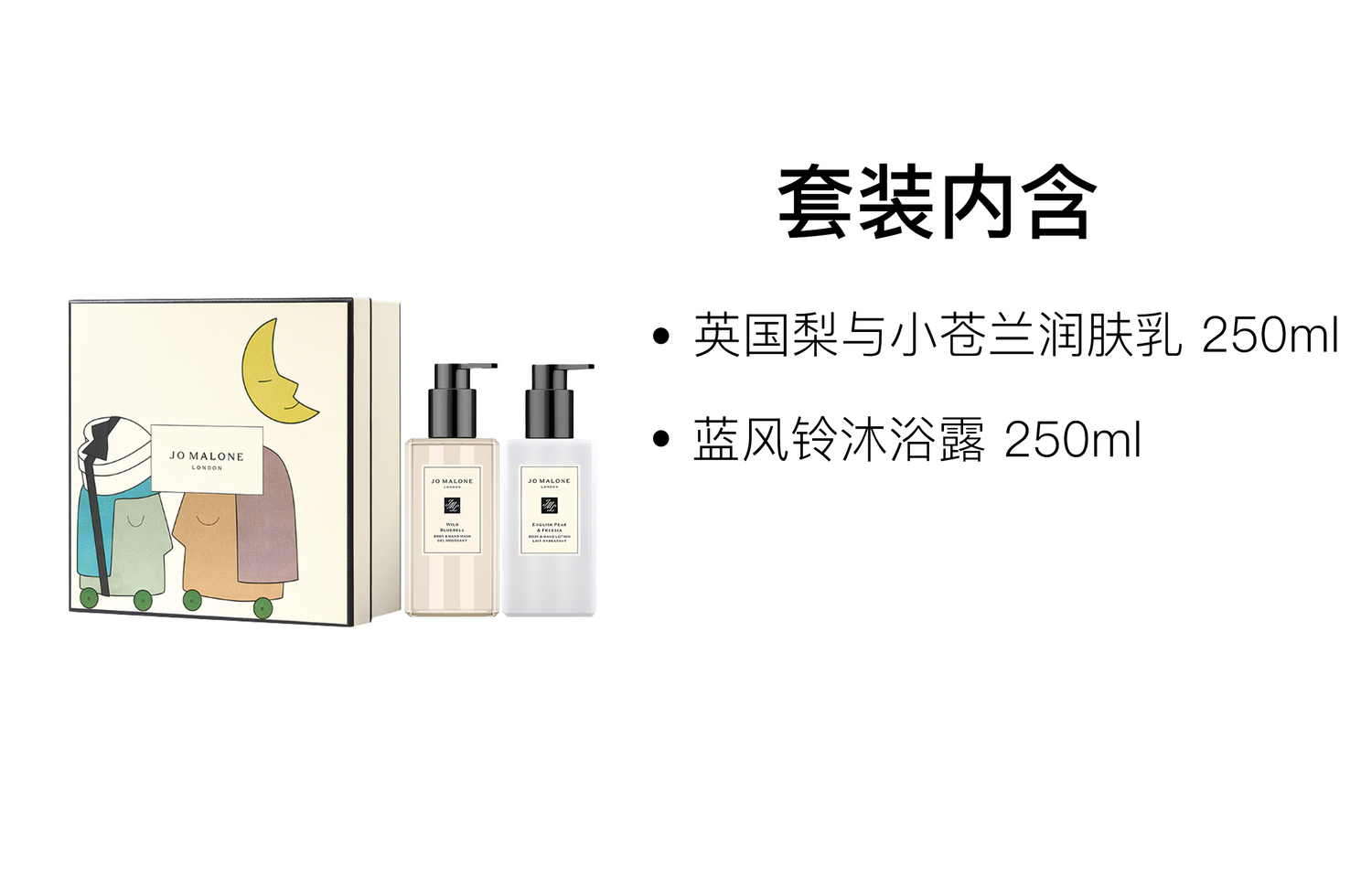 Zumalong Limited Edition увлажняющий гель для душа набор для ухода ароматический эффект 250мл+250мл Jo Malone London — фото 3