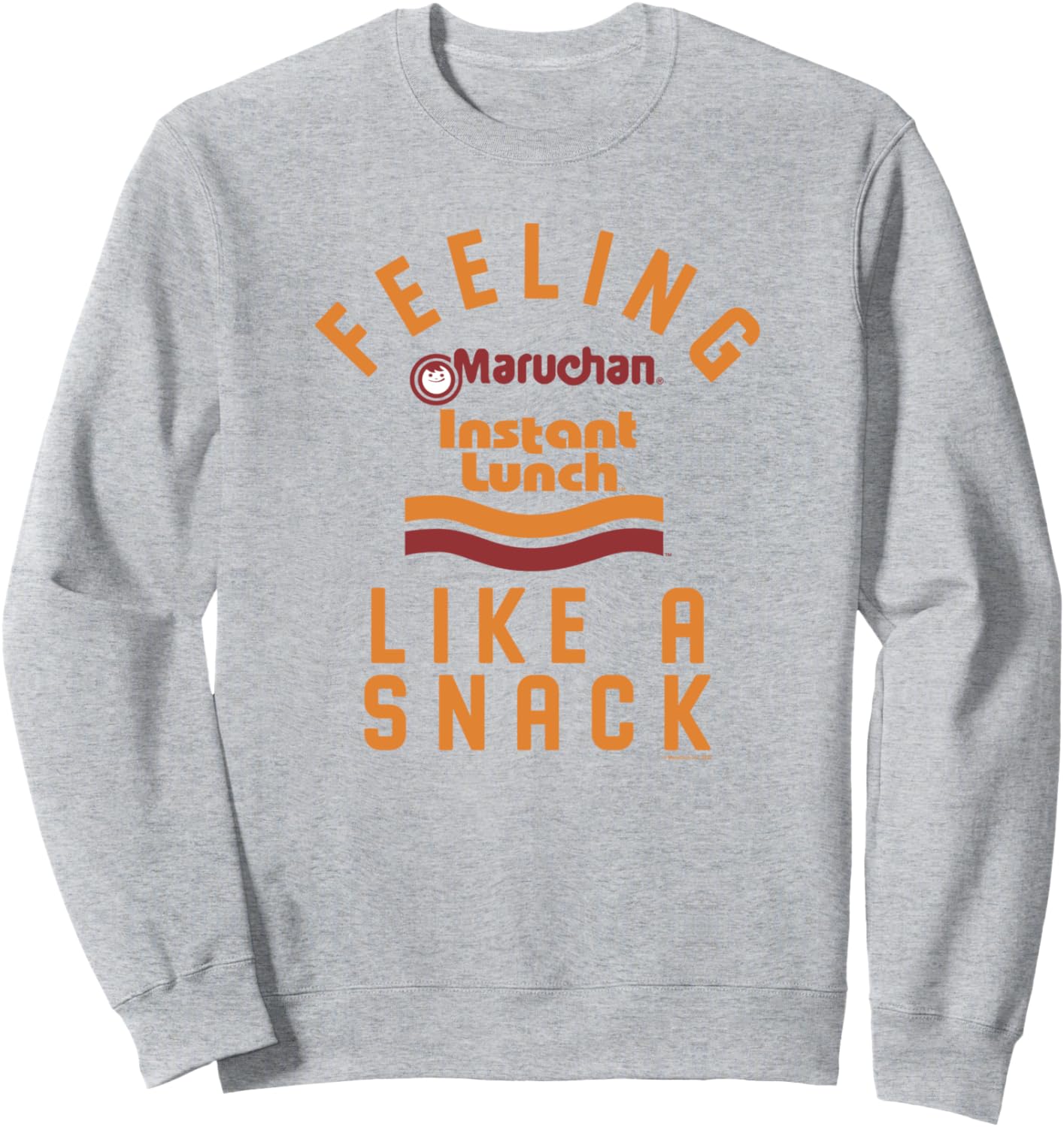 

Толстовка с логотипом Maruchan Feeling Like A Ramen Snack Instant Lunch Maru-Chan, серый