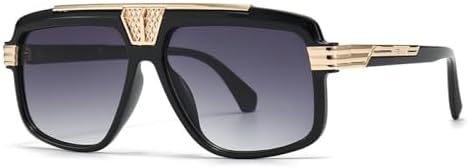 

Квадратные солнцезащитные очки большого размера 2027 года, унисекс, модные винтажные очки с градиентным переходом цвета, очки с защитой от УФ-излучения UV400 MTZJH, C2