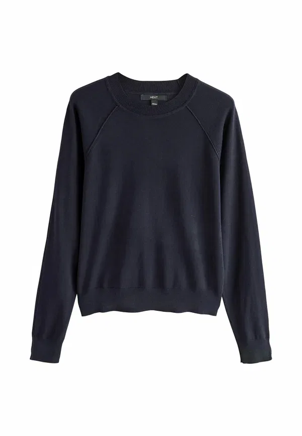 Джемпер Next, Tall fit soft touch crew neck jumper, темно-синий — фото 4