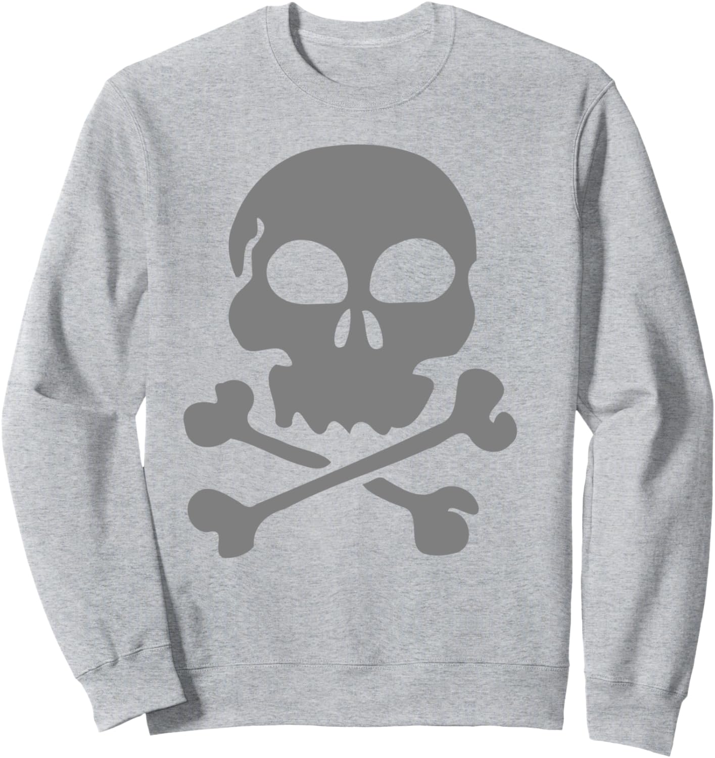 

Пиратская толстовка с черепом и скрещенными костями Fashion Tees, серый