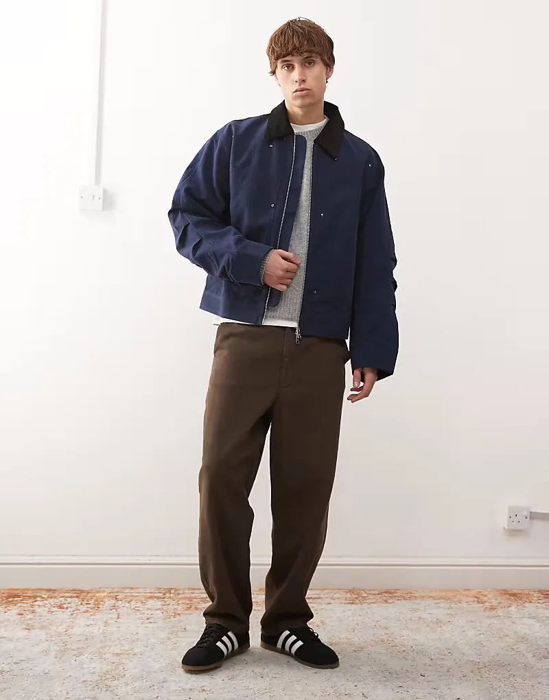 Бомбер Adidas Originals Premium Essentials синего цвета — фото 2
