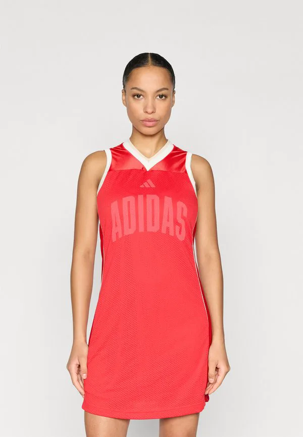 Трикотажное платье Adidas Sportswear, Pure Ruby/Crystal Linen/Off White